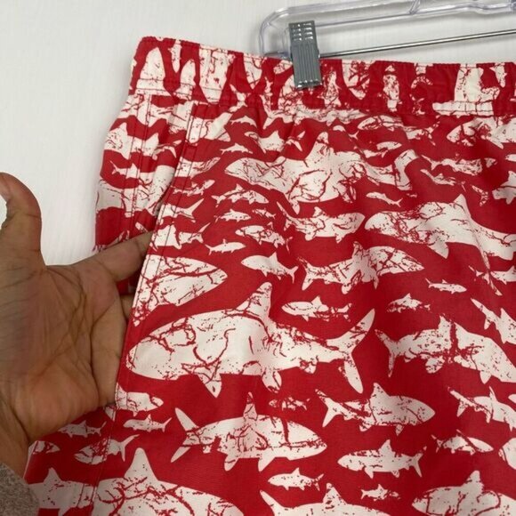 Vineyard Vines Men's size Large Red Bathing Suit Shorts Liner Bonefish Pockets - Picture 12 of 16
